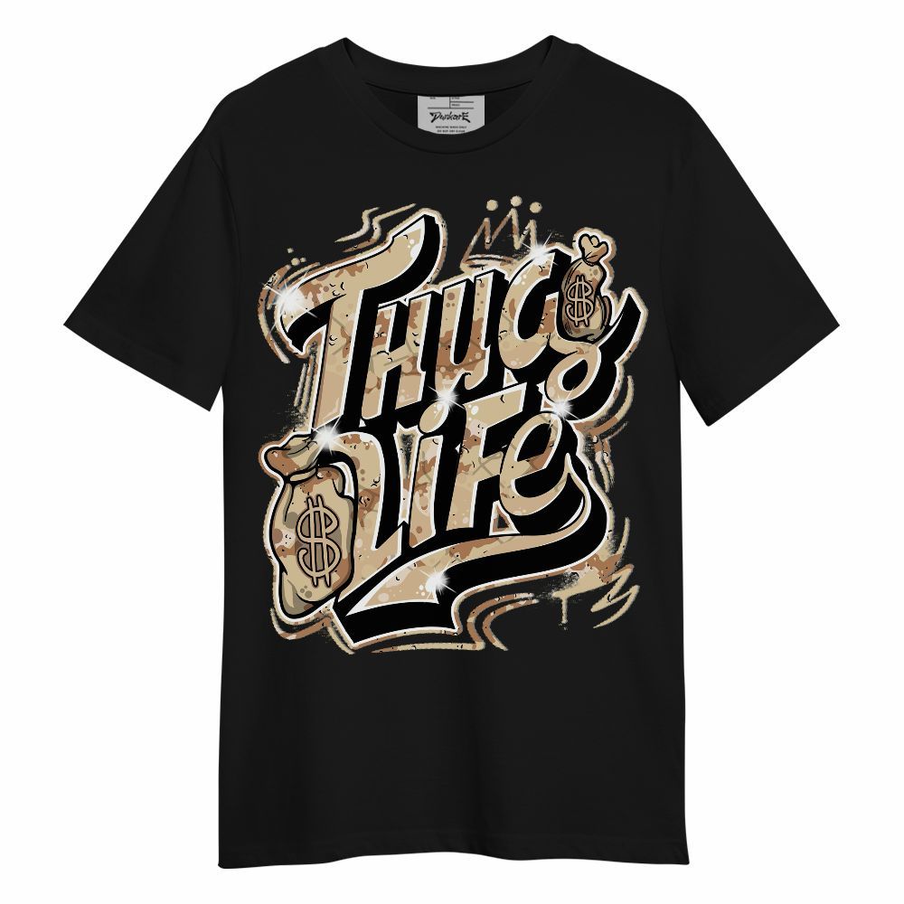 Shirt To Match Desert Camo 3s - Free Thug Living Graphic Unisex Shirt