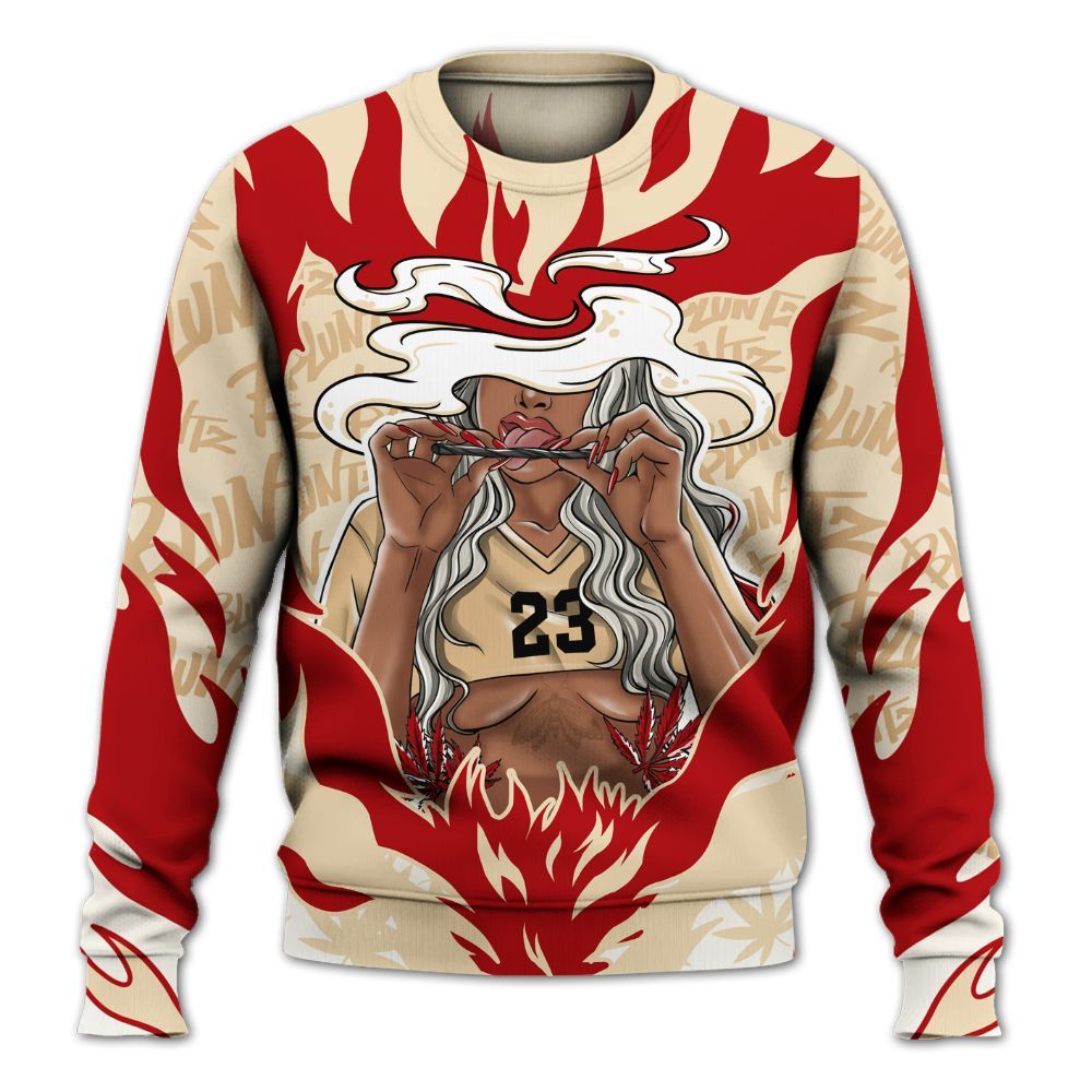 Sweatshirt To Match Dunk Low Strawberry Waffle - Bluntz Burnz Graphics All Over Print