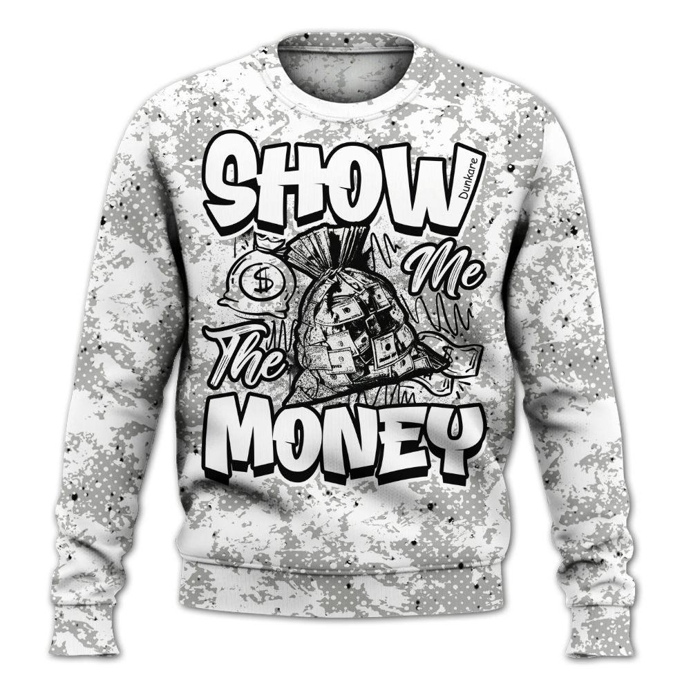Sweatshirt To Match Retro White Oreo 4s - Show Me The Money Retro All Over Print