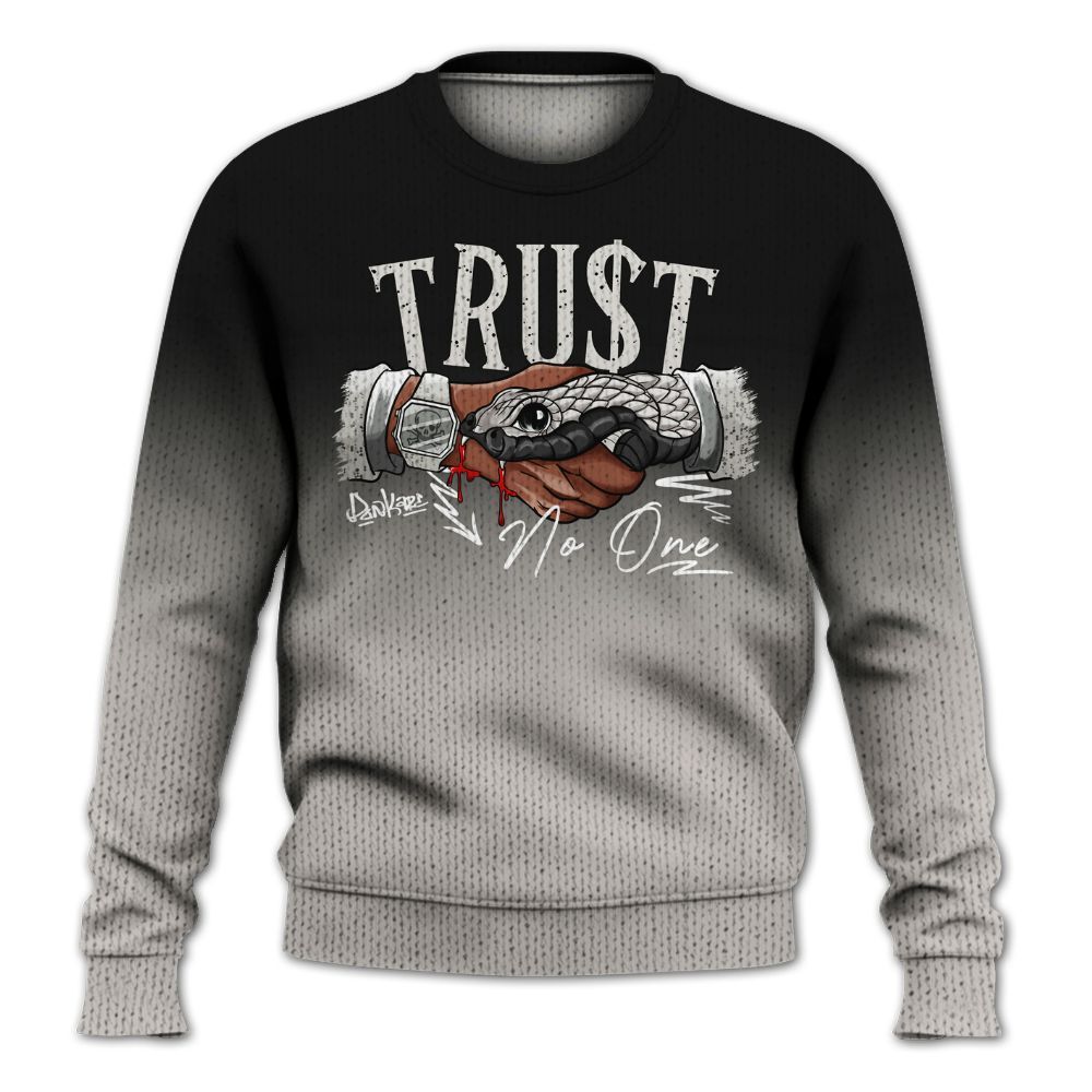 Sweater To Match The Classic 40s - Trust No One Drip Graphic