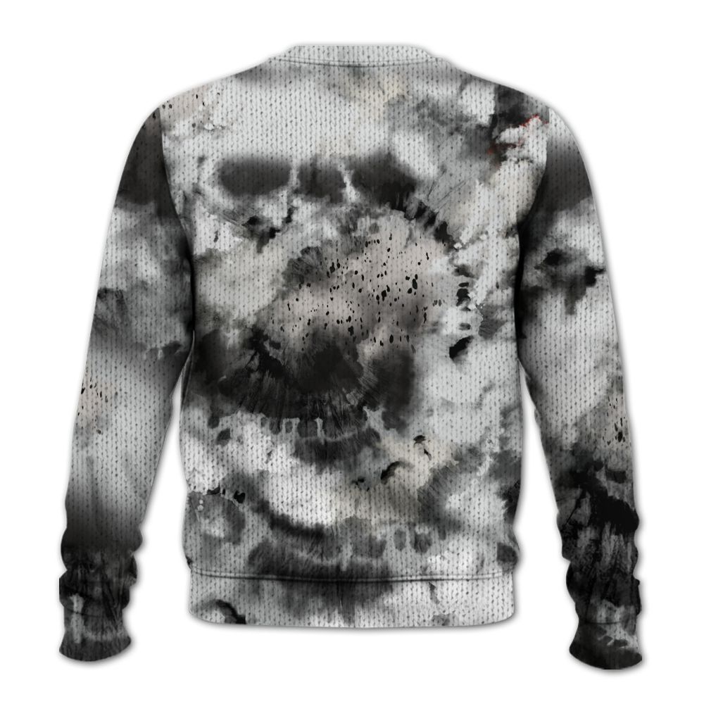 Knitted Sweater To Match Retro Reverse Metallic 5s - SNEAKER Girl Money Drip Tie Dye