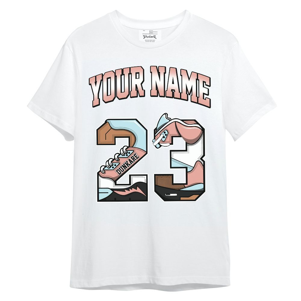 Shirt To Match Dunk Low Glacier Arctic, Custom Name Number 23 5s Unisex Shirt