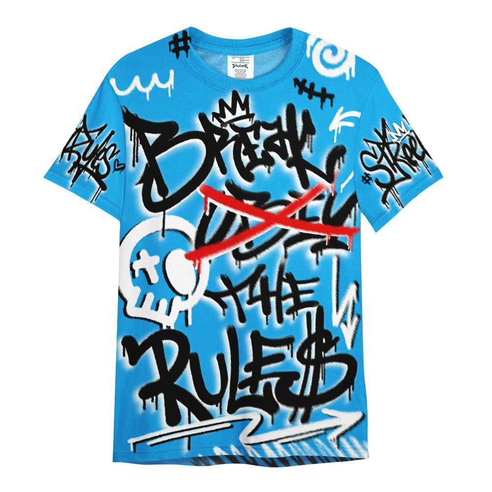 Shirt To Match Black University Blue 2022 13s - Break Rules Streetwear All Over Print