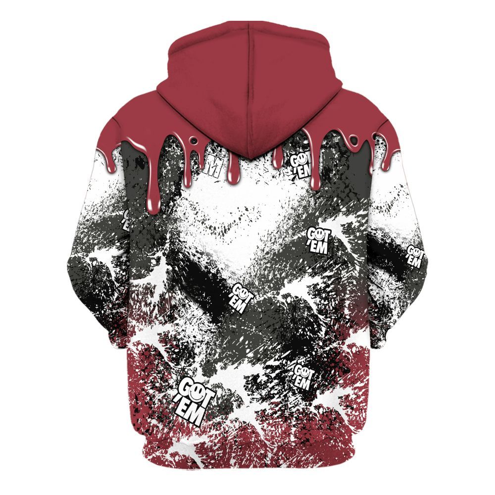 Hoodie To Match Black Toe 14s - Dripping 23 Drip All Over Print