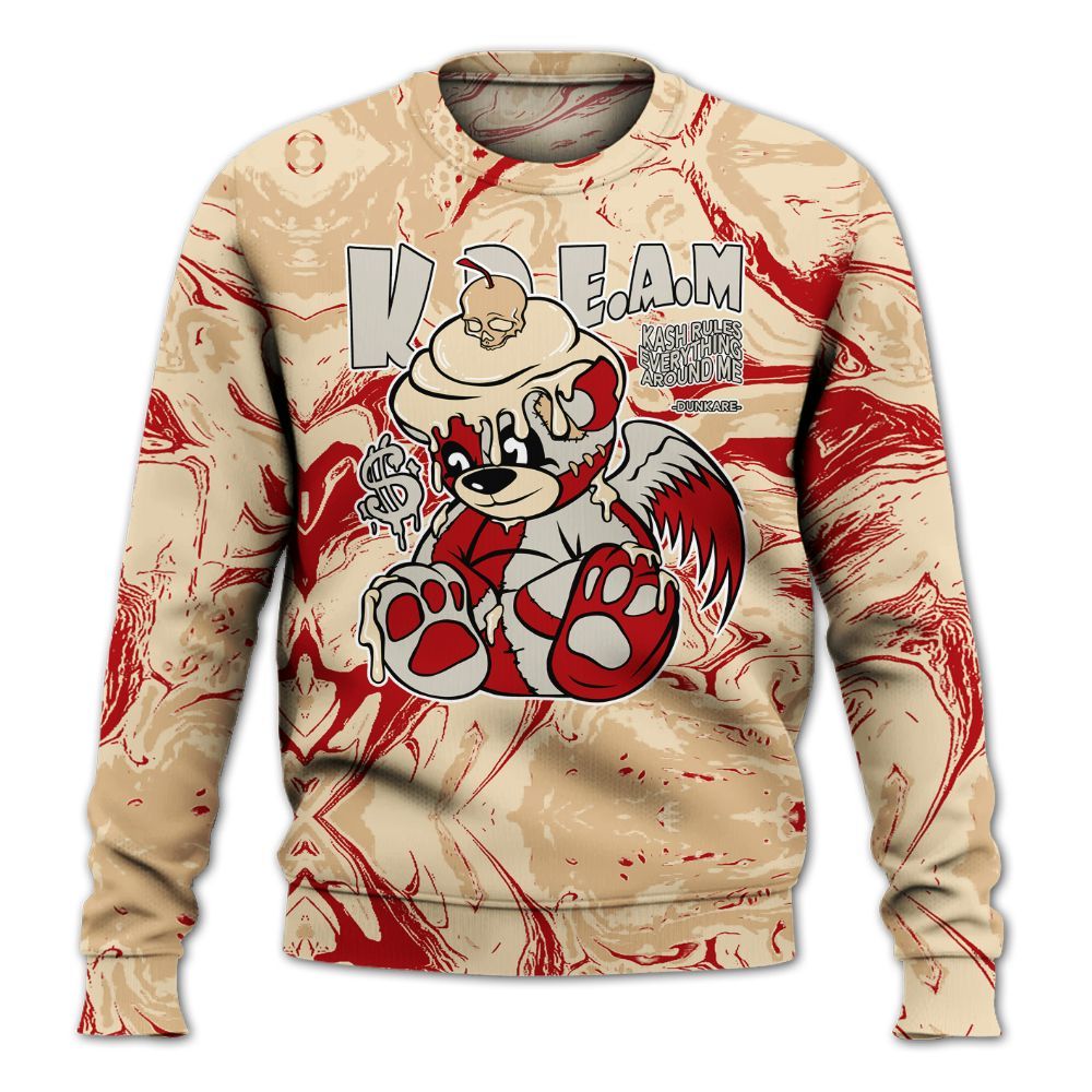 Sweatshirt To Match Dunk Low Strawberry Waffle - Loot Bear Liquid All Over Print