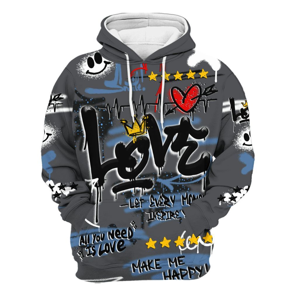 Hoodie To Match Air Max 95 Stash - Happy Love Beats Graffiti Streetwear All Over Print