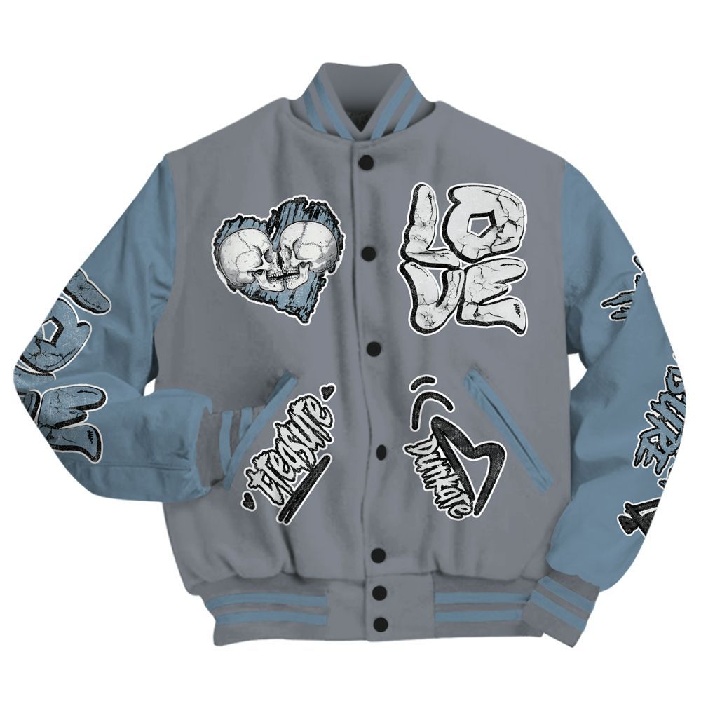Varsity Jacket To Match Air Max DN Silver Bullet - Skull Bear All Over Print