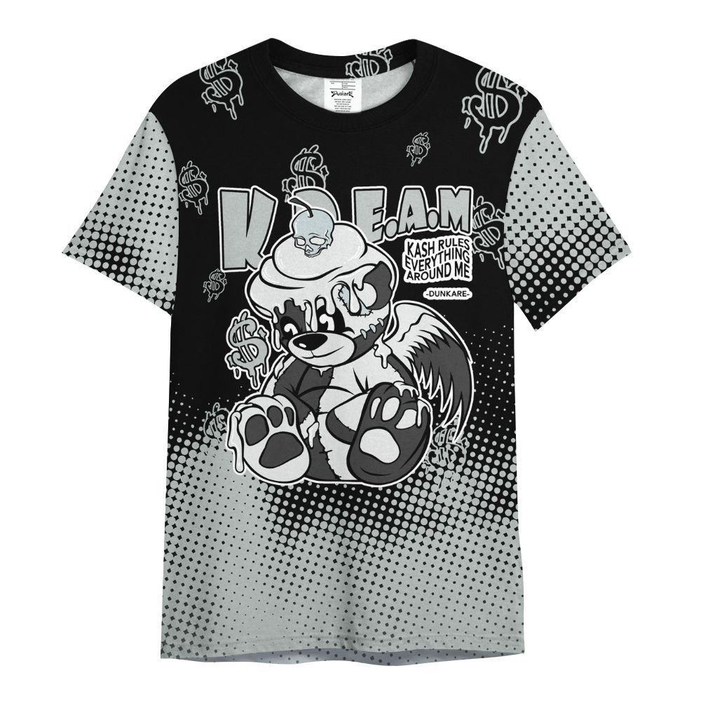 Shirt To Match Black Wolf Grey 12s - Loot Bear Unique Drip All Over Print