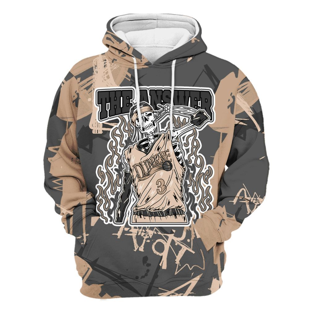 Hoodie To Match Kobe 9 EM Mamba - Allen Answer Skeleton Messyz All Over Print