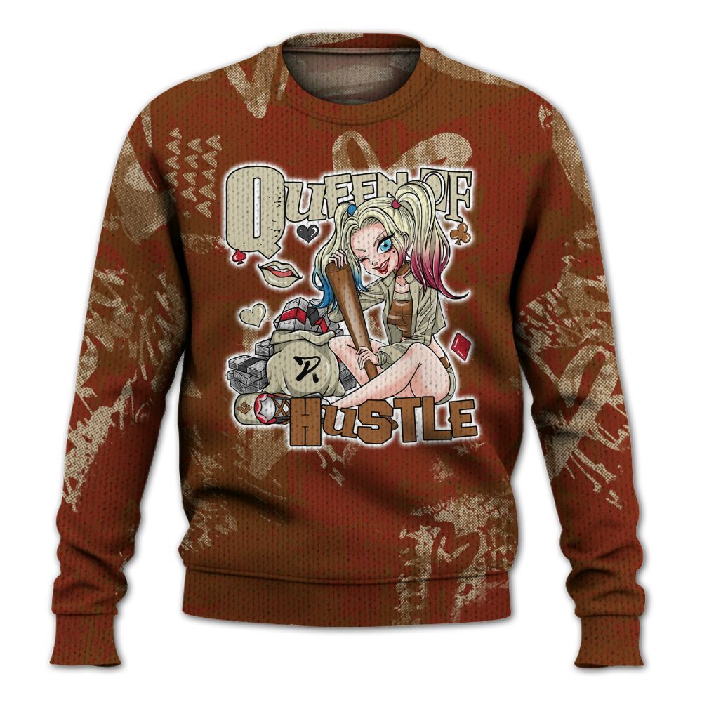 Knitted Sweater To Match Archaeo Brown 5s - Hustles Quiinn Heart Grunge