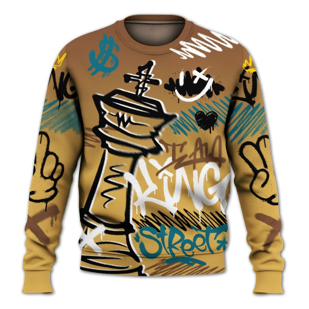 Sweatshirt To Match Retro Cacao Wow 4s - Street King Chess Streetwear All Over Print