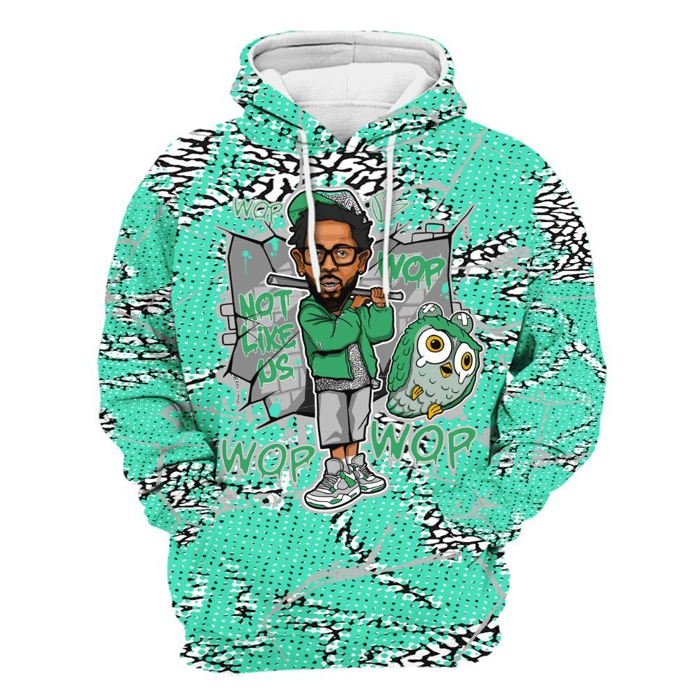 Hoodie To Match Black Green Glow 3s - None Like ComptonCity Graphic Crack All Over Print