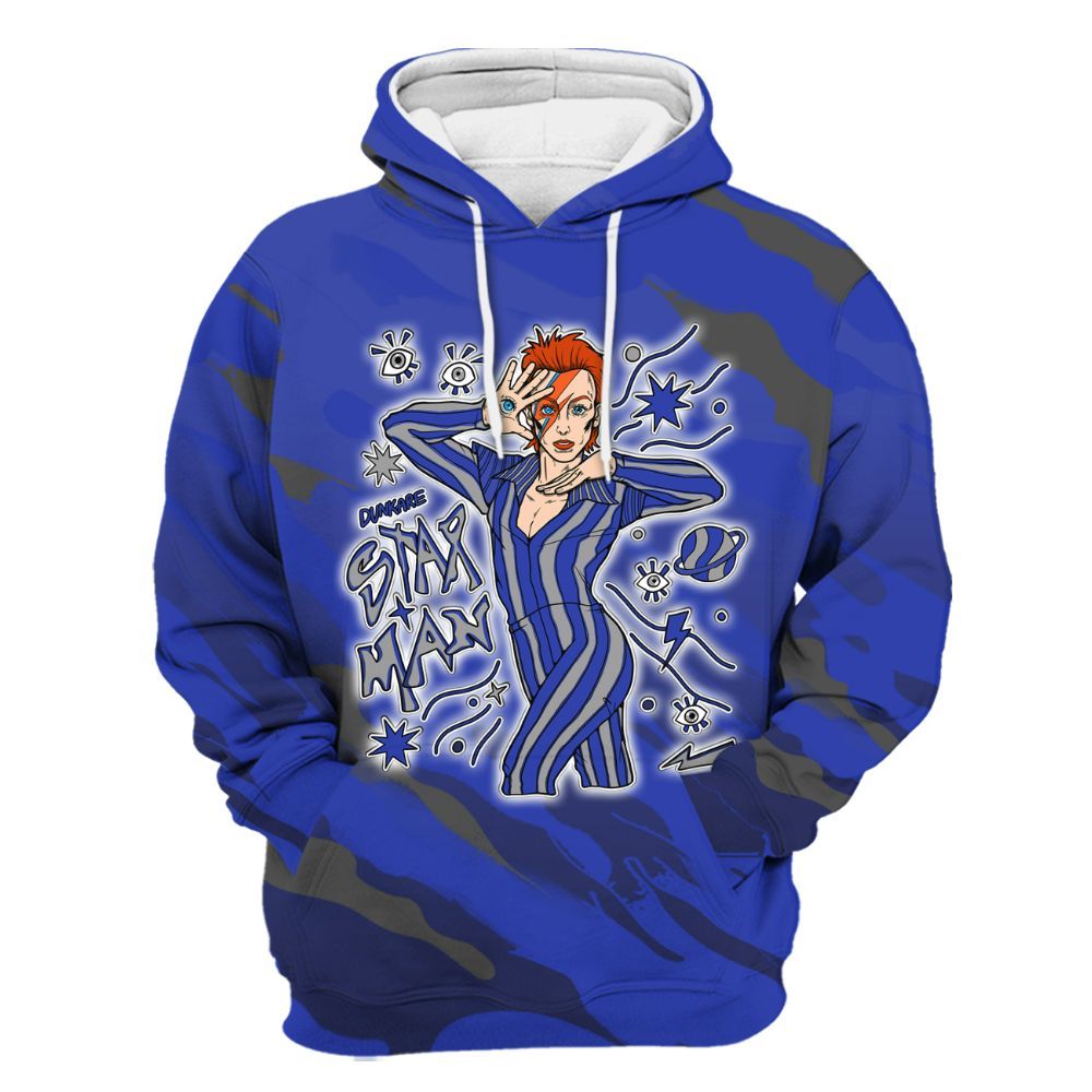 Hoodie To Match Air Max Plus Black Racer Blue - Starmans Graphics Colored All Over Print