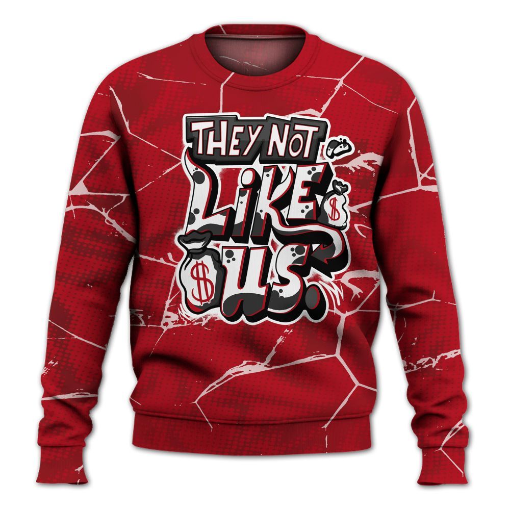 Sweatshirt To Match Bred Velvet 11s - Dislike Us Graphic All Over Print