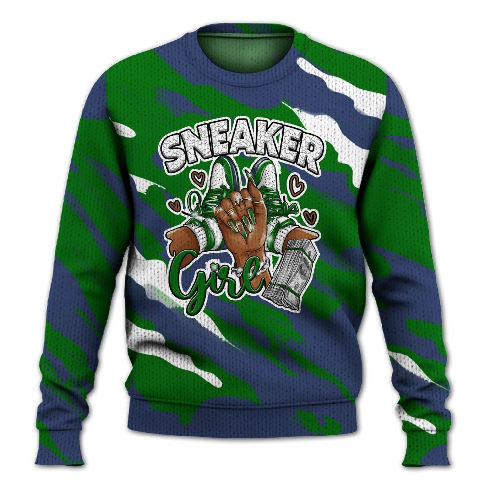 Knitted Sweater To Match Midnight Navy 13s - Sneakerz Girlz Colored