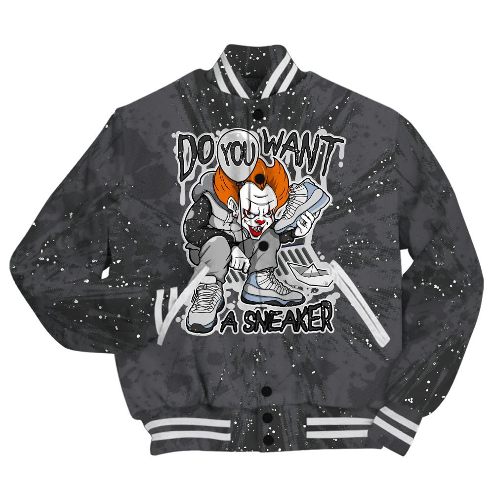 Varsity Jacket To Match Reverse Oreo 6s Shirt - Clown Scary Sneakers Graphic Halloween All Over Print