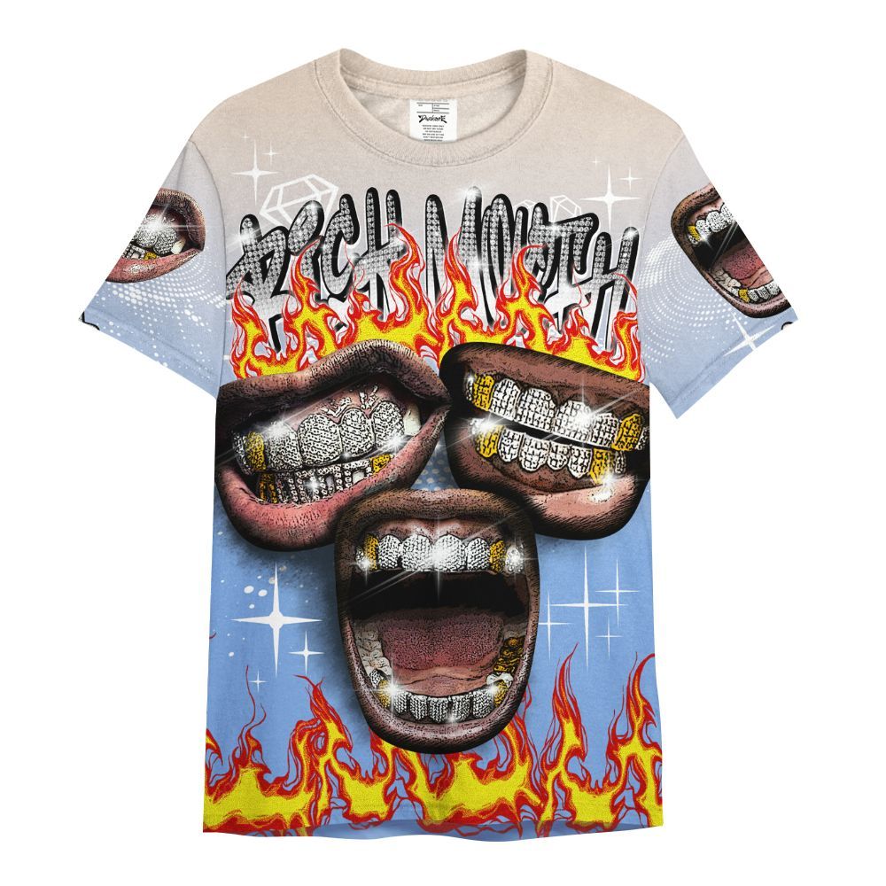 Shirt To Match Air Max 1 Royal Pulse - Rich Mouth Fire Rap Retro 90s All Over Print