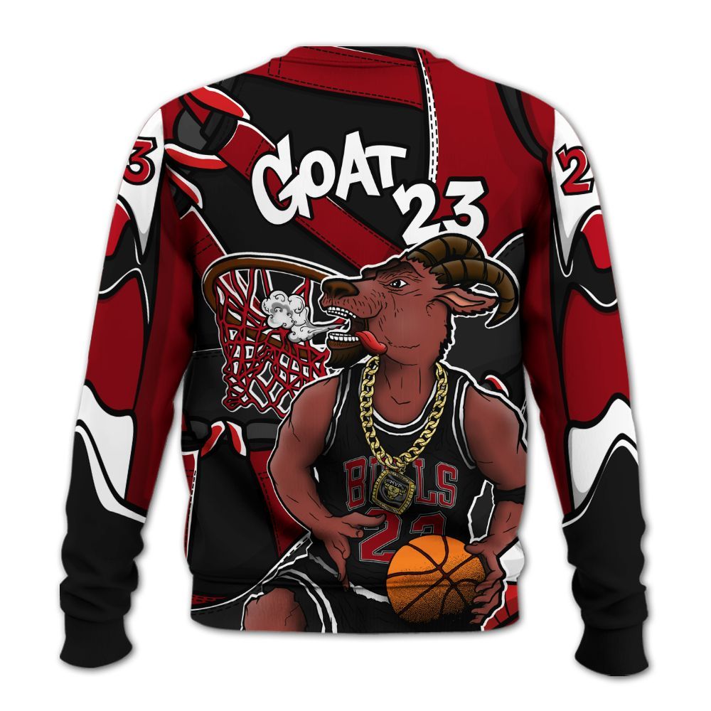 Sweatshirt To Match Bred Velvet 11s - Number 23 Style 11s All Over Print