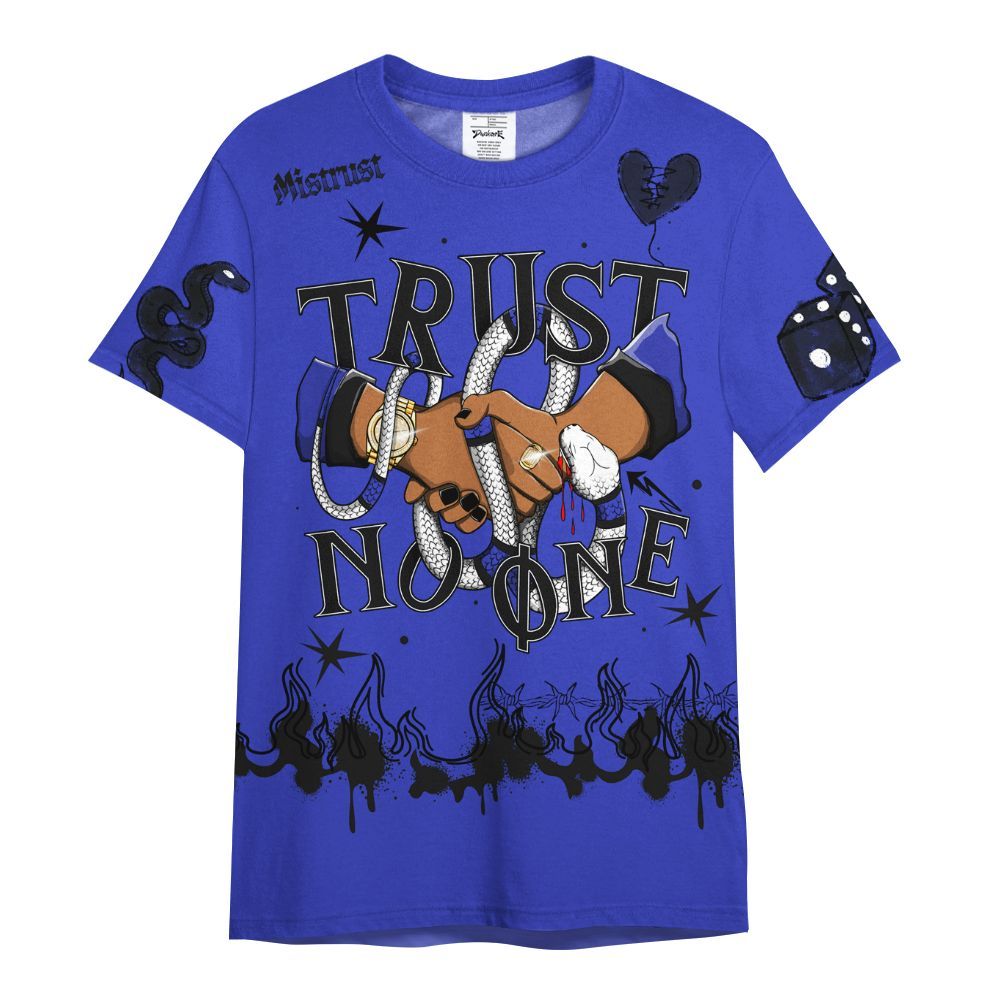 Shirt To Match Retro Black Concord 12s - Trust No One Snake-Bite Doodle Crayon All Over Print