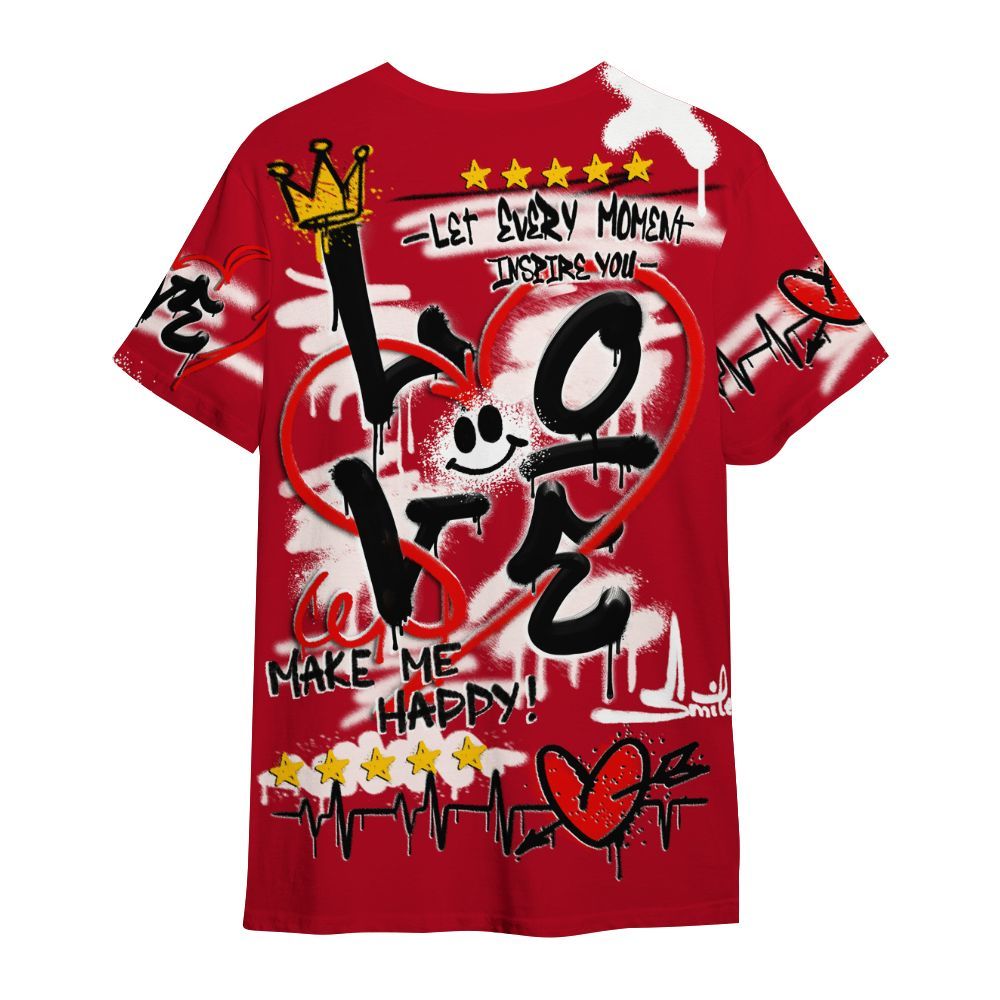Shirt To Match Nails & Grails 1s - Happy Love Beats Graffiti Streetwear All Over Print