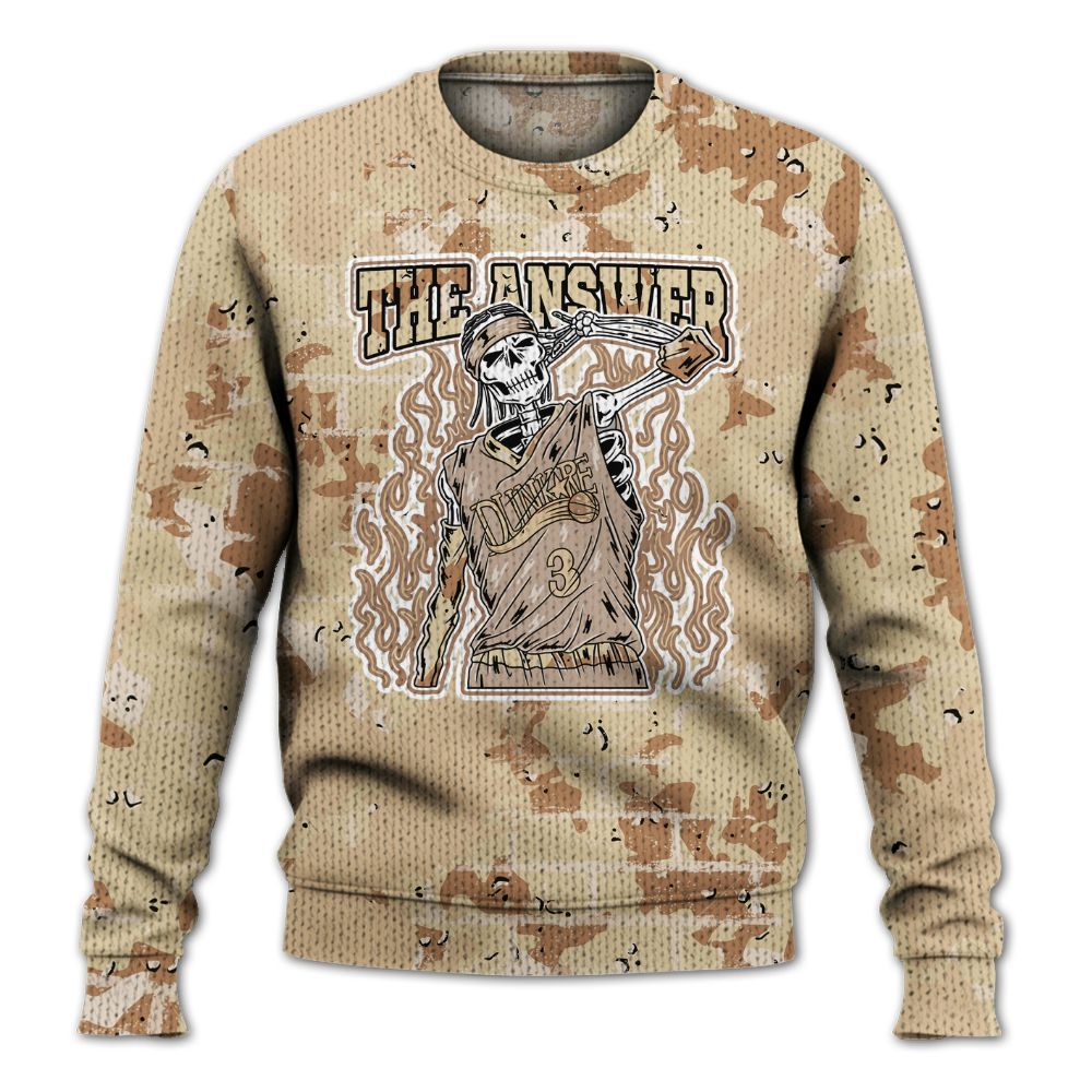 Knitted Sweater To Match Desert Camo 3s - Allen Answer Skeleton Brick