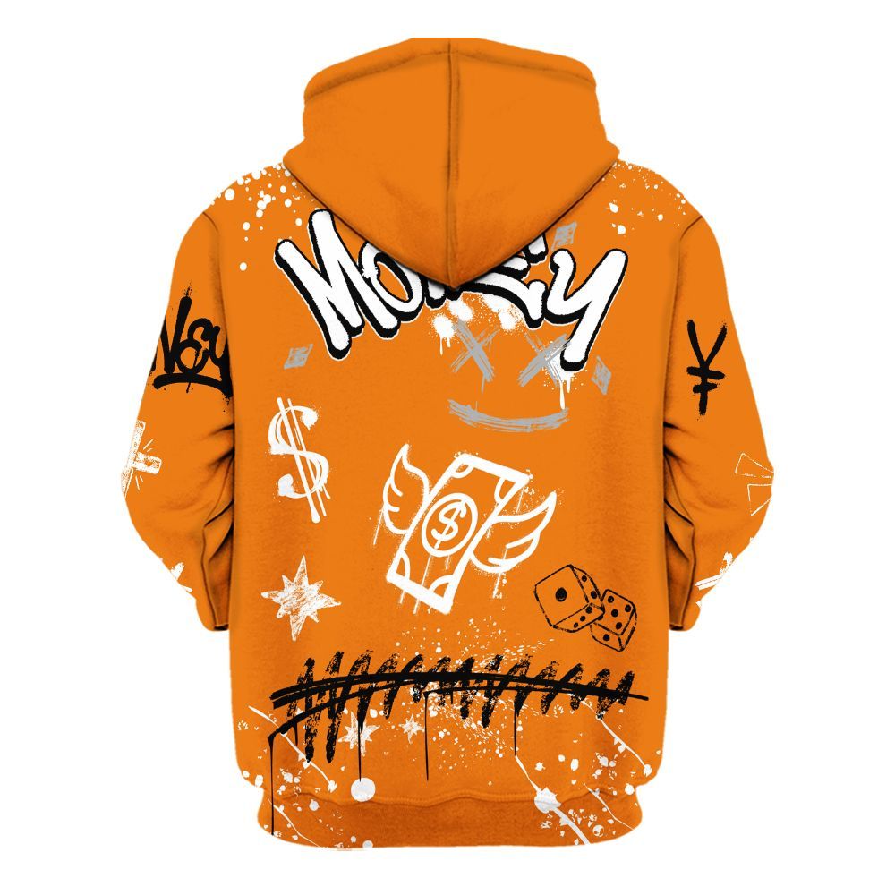 Hoodie To Match Orange Citrus 3s - Everybody Paid In Full Crayon All Over Print