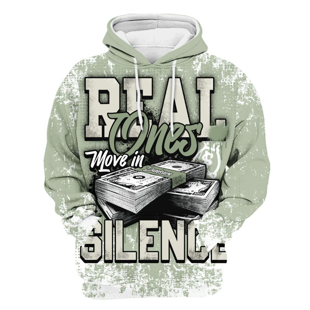 Hoodie To Match Seafoam Sail 4s - Move In Silence Money Street Retro All Over Print