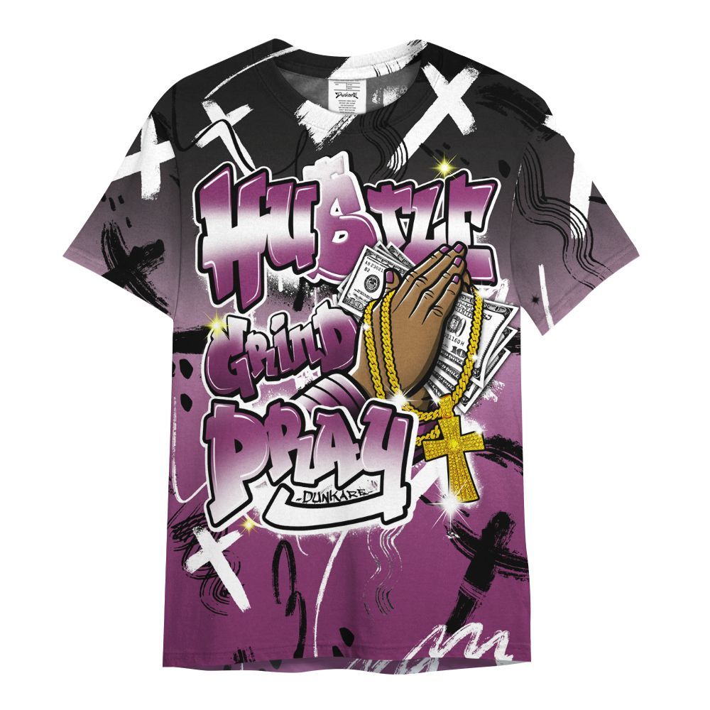 Shirt To Match Air Max Sunder Gore Tex Bold Berry - Money Hustle Grind Pray All Over Print