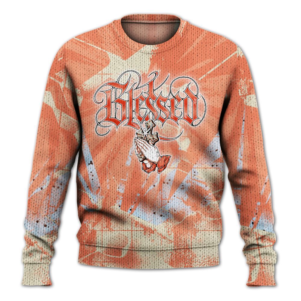Sweater To Match DJ Khaled Crimson Bliss 5s - God Blessed Graphic