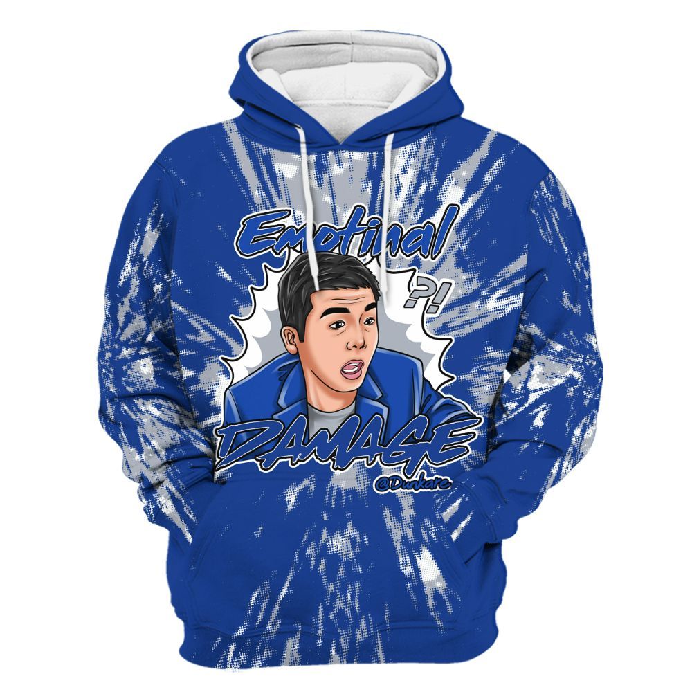 Hoodie To Match Air Foamposite One Royal - Damaged Meme Shirt Unisex Outfit All Over Print
