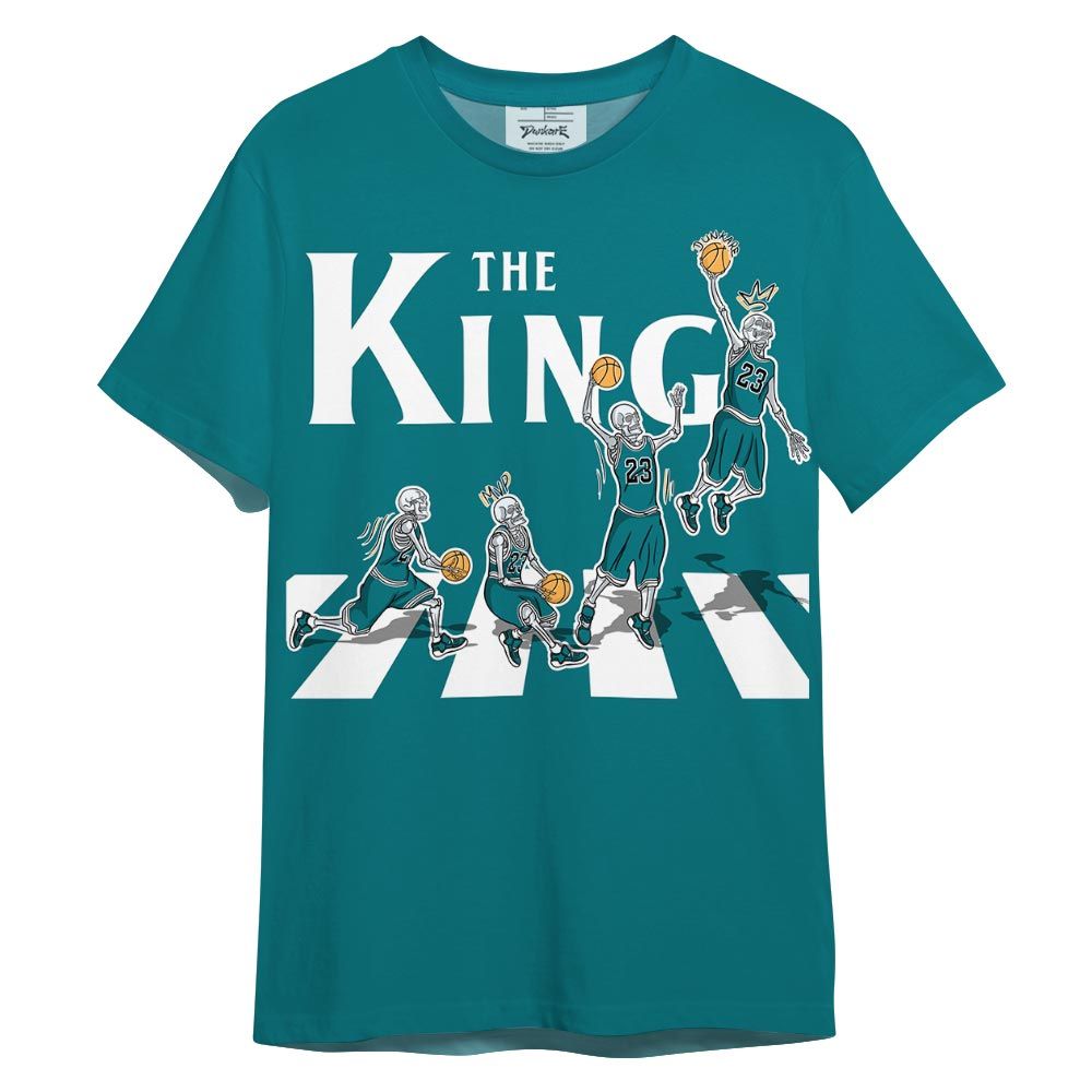 Shirt To Match Oxidized Green 4s - The King Basketball Shirt 3D Graphic Outfit 0705 TCD