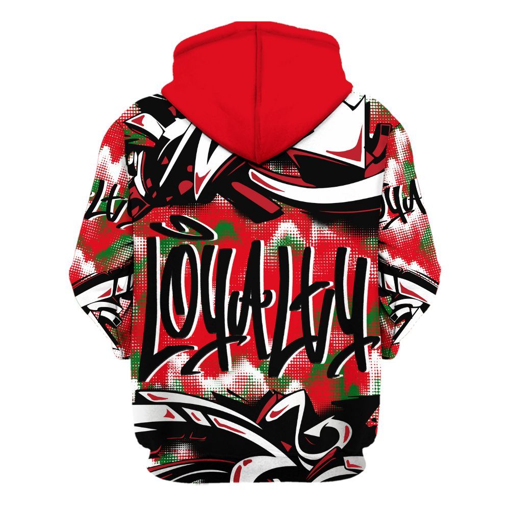 Hoodie To Match Chicago 13s - Loyalty Out Value Graffiti All Over Print