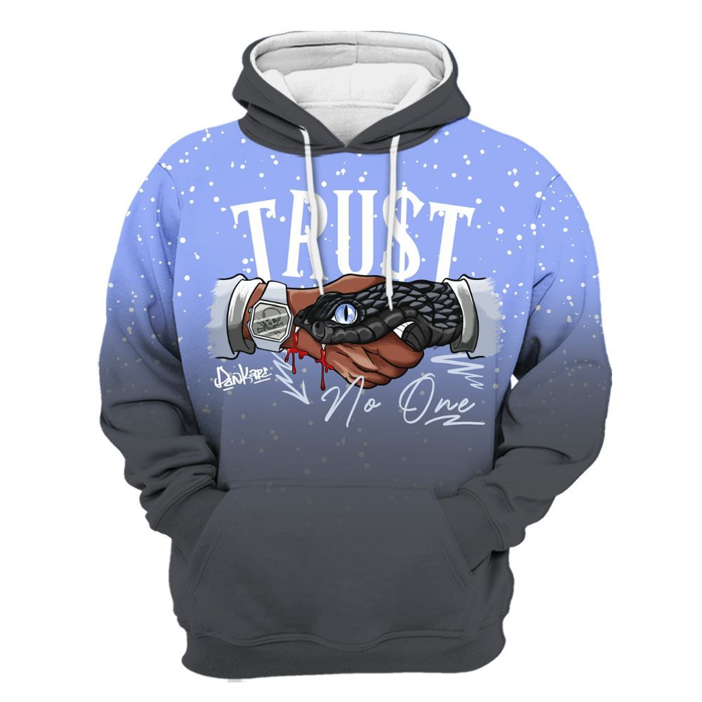 Hoodie To Match Retro Awake Racer Blue - Trust No One Drip All Over Print