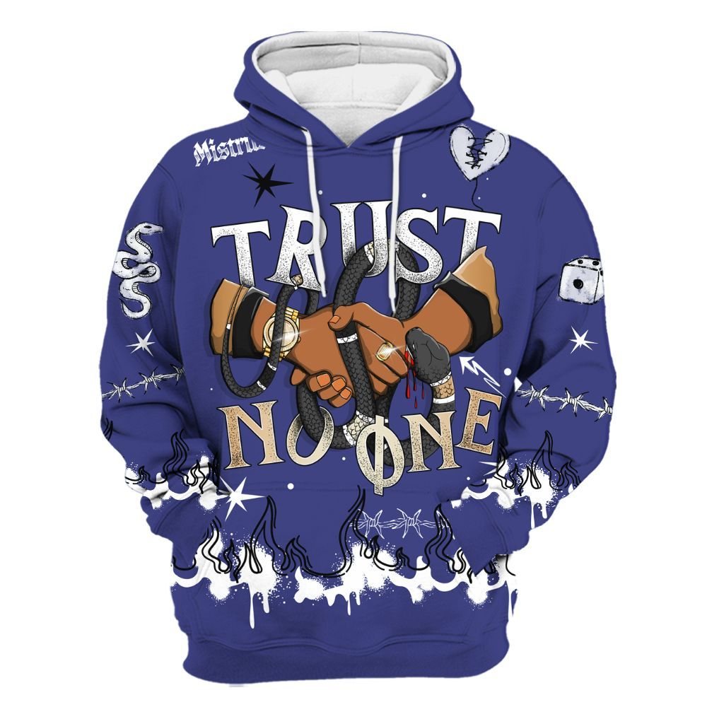 Hoodie To Match JM Pro Black Concord - Trust No One Snake-Bite Doodle Crayon All Over Print