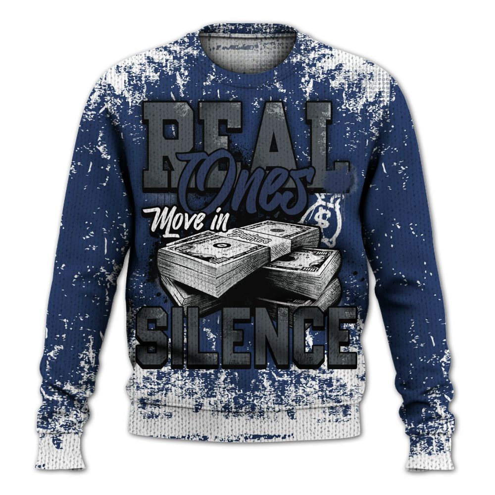 Knitted Sweater To Match Retro Flint 13s - Move In Silence Money Street Retro