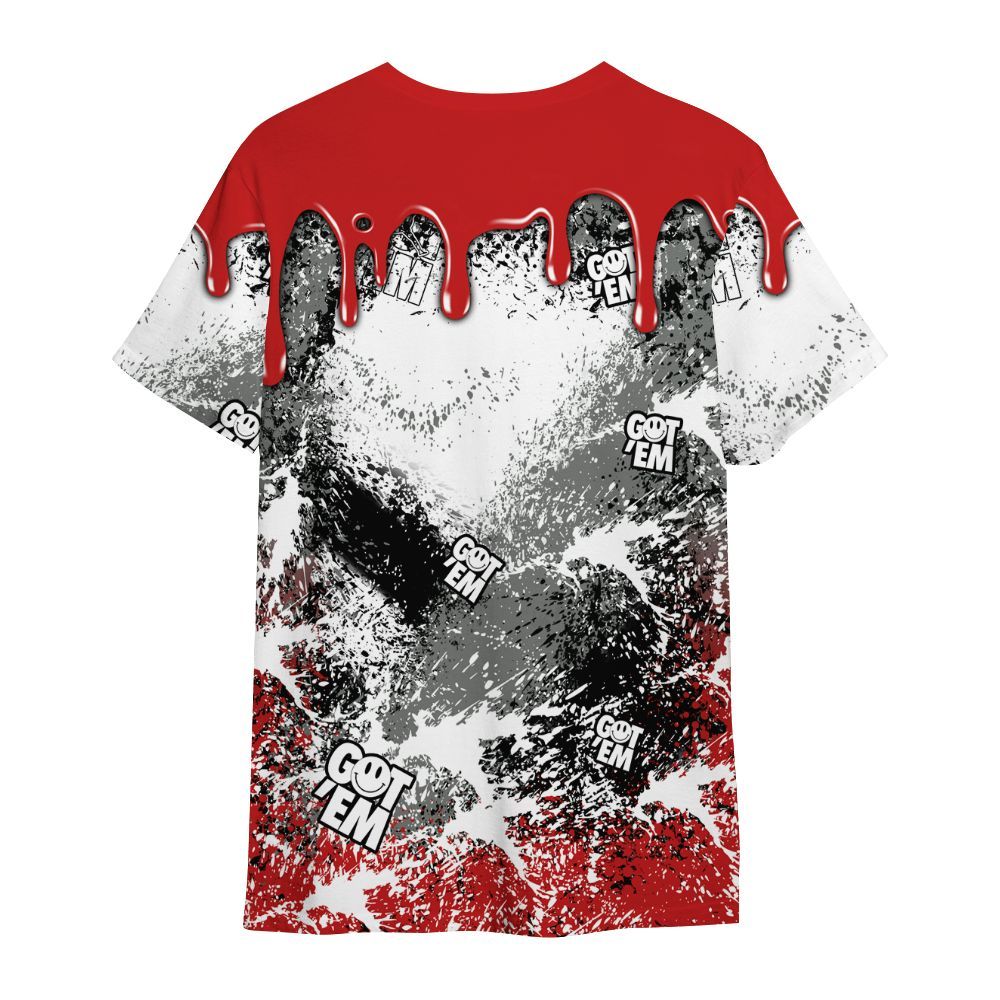 Shirt To Match Bred Reimagined 4s - Dripping 23 Drip All Over Print
