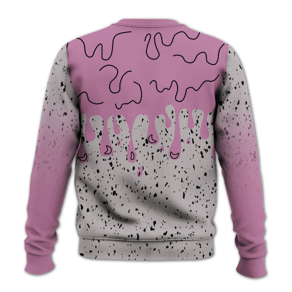 Sweatshirt To Match Neutral Grey Black White Orchid 4s - Snake Trust No One Drip All Over Print