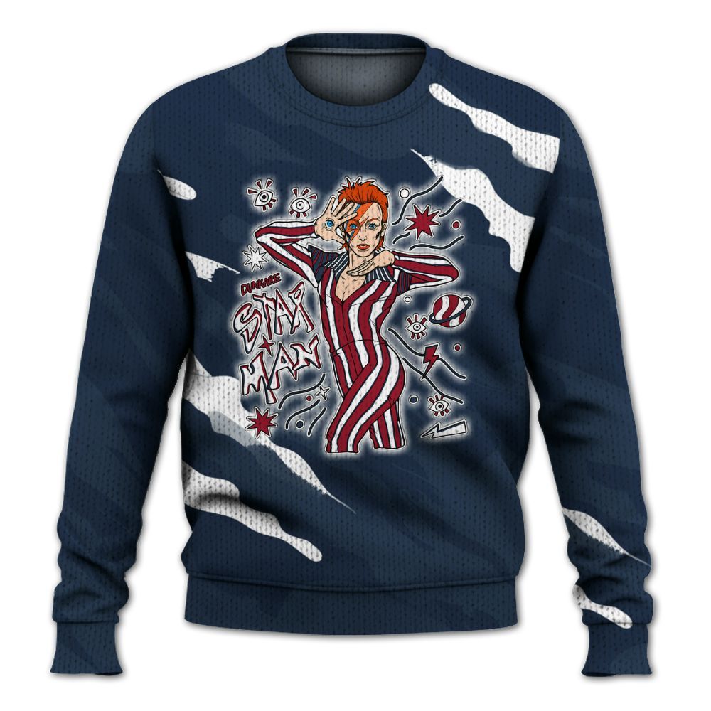 Knitted Sweater To Match Retro Olympic 6s - Starmans Graphics Colored