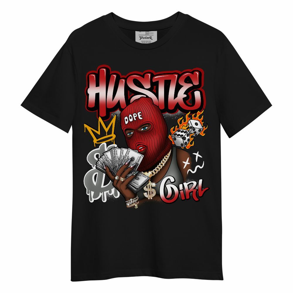 Shirt To Match Bred Reimagined 4s - Money Hustles Girl Streetwear Unisex Shirt
