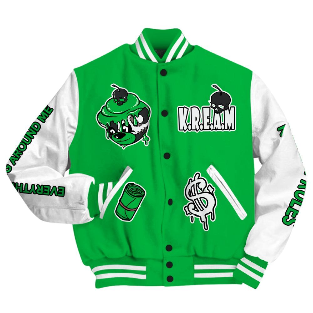 Varsity Jacket To Match Lucky Green 5s - Loot Bear All Over Print