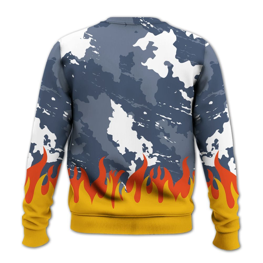 Sweatshirt To Match Low Diffused Blue 11s - Blooms Whisper Retro All Over Print