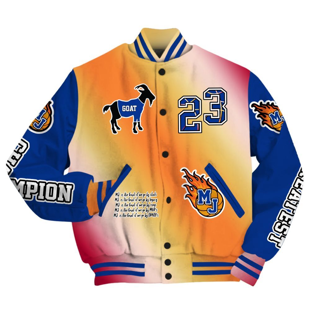 Varsity Jacket To Match Air Griffey Max Los Angeles 1s - 23 G.0.A.T Jump Up Basketball All Over Print