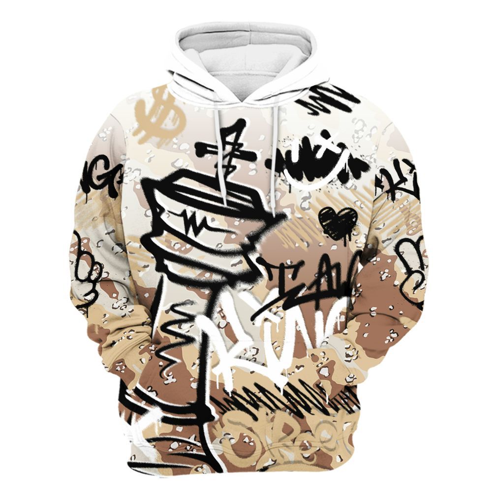 Hoodie To Match Desert Camo 3s - Street King Chess Streetwear All Over Print