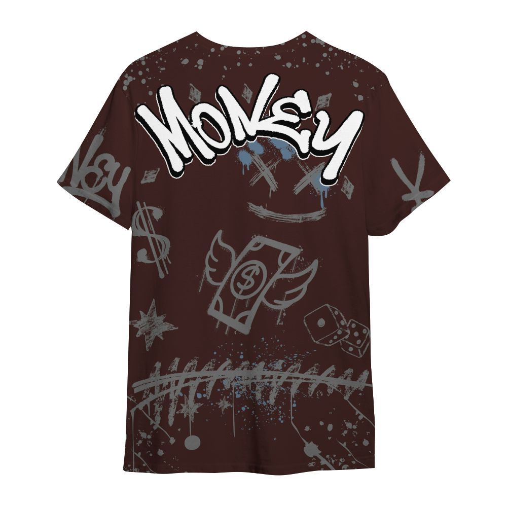 Shirt To Match Burgundy 5s - Everybody Paid In Full Crayon All Over Print