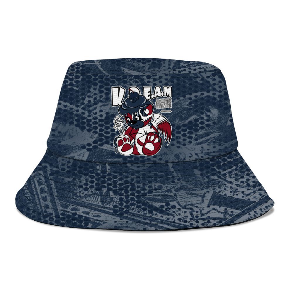 Bucket Hat To Match White Midnight Navy 6s - Loot Bear Graphic