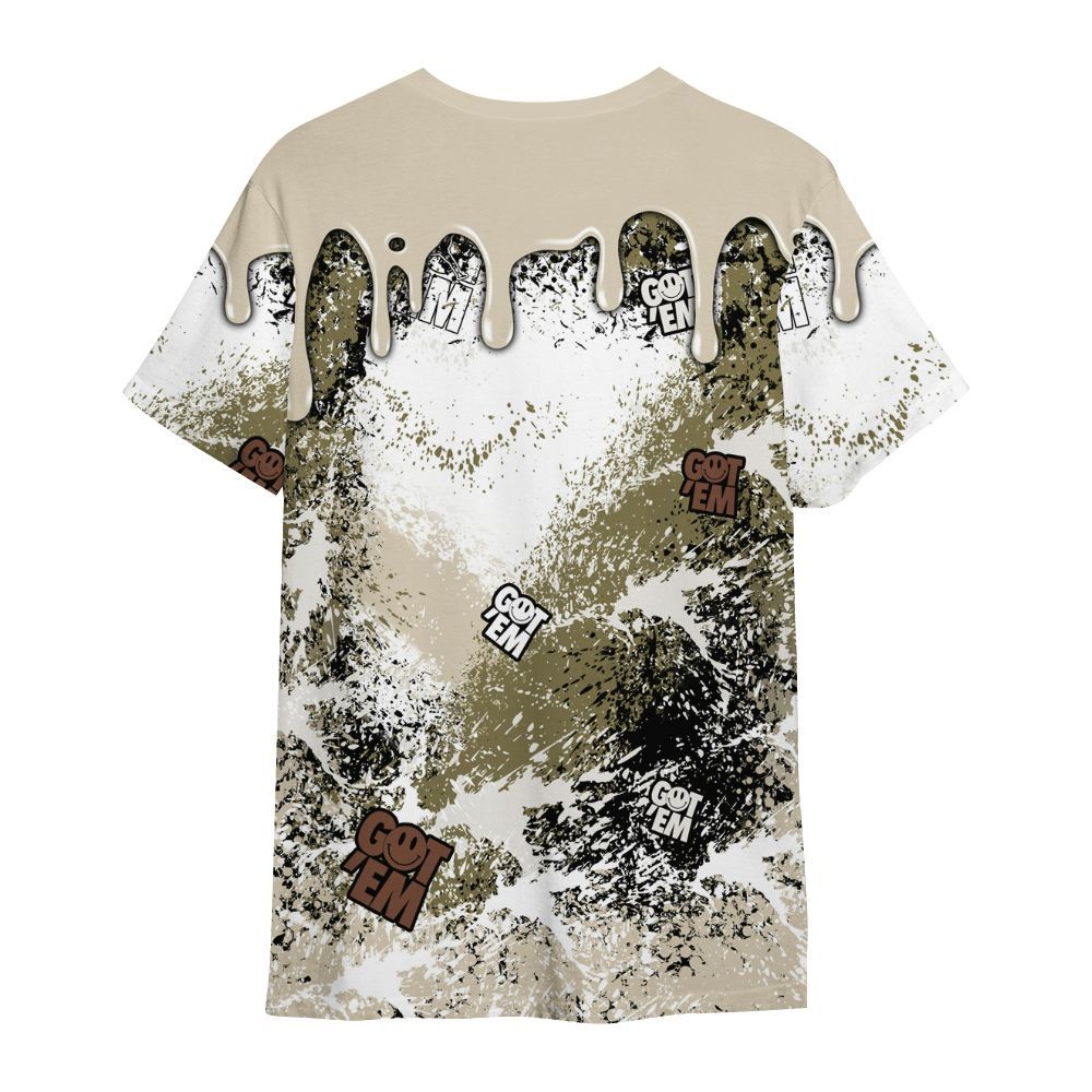 Shirt To Match Sail Neutral Olive 6s - Dripping 23 Drip All Over Print