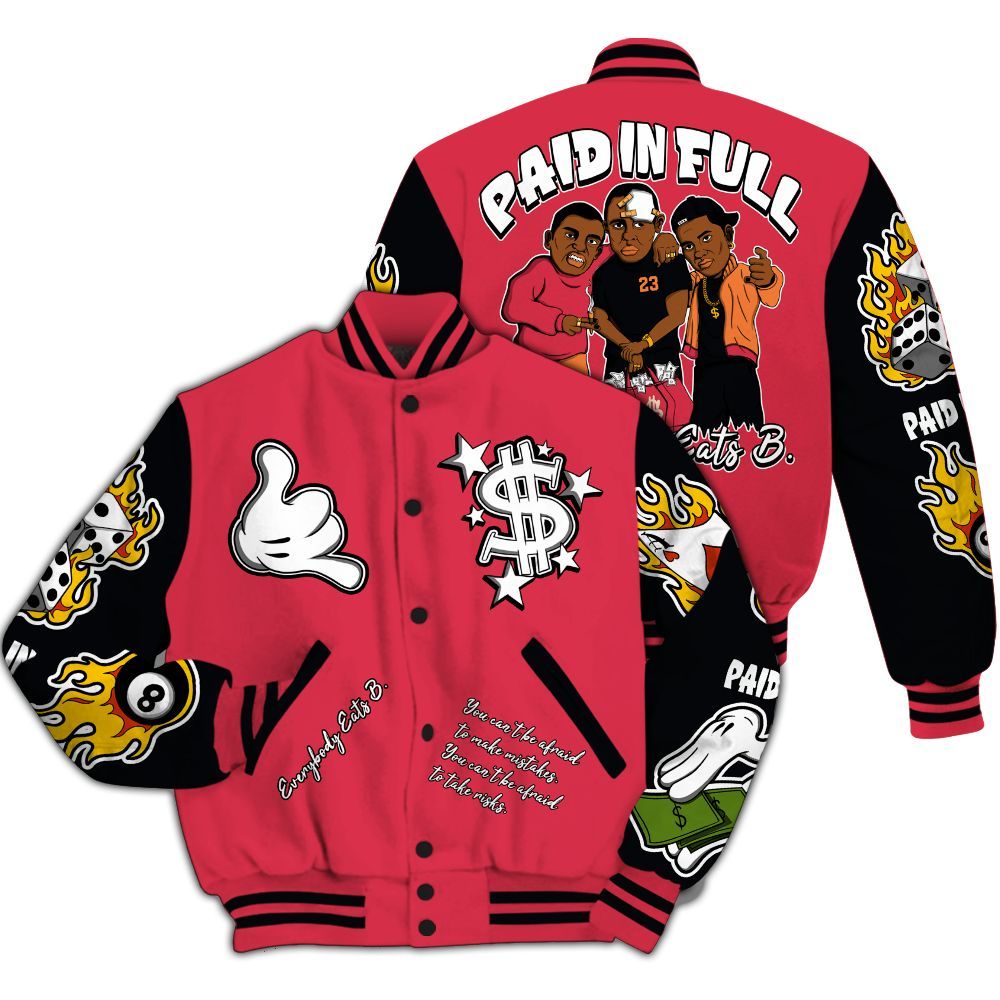 Varsity Jacket To Match Air Max Portal Bright Ceramic - Everybody Paid In Full Graphic All Over Print