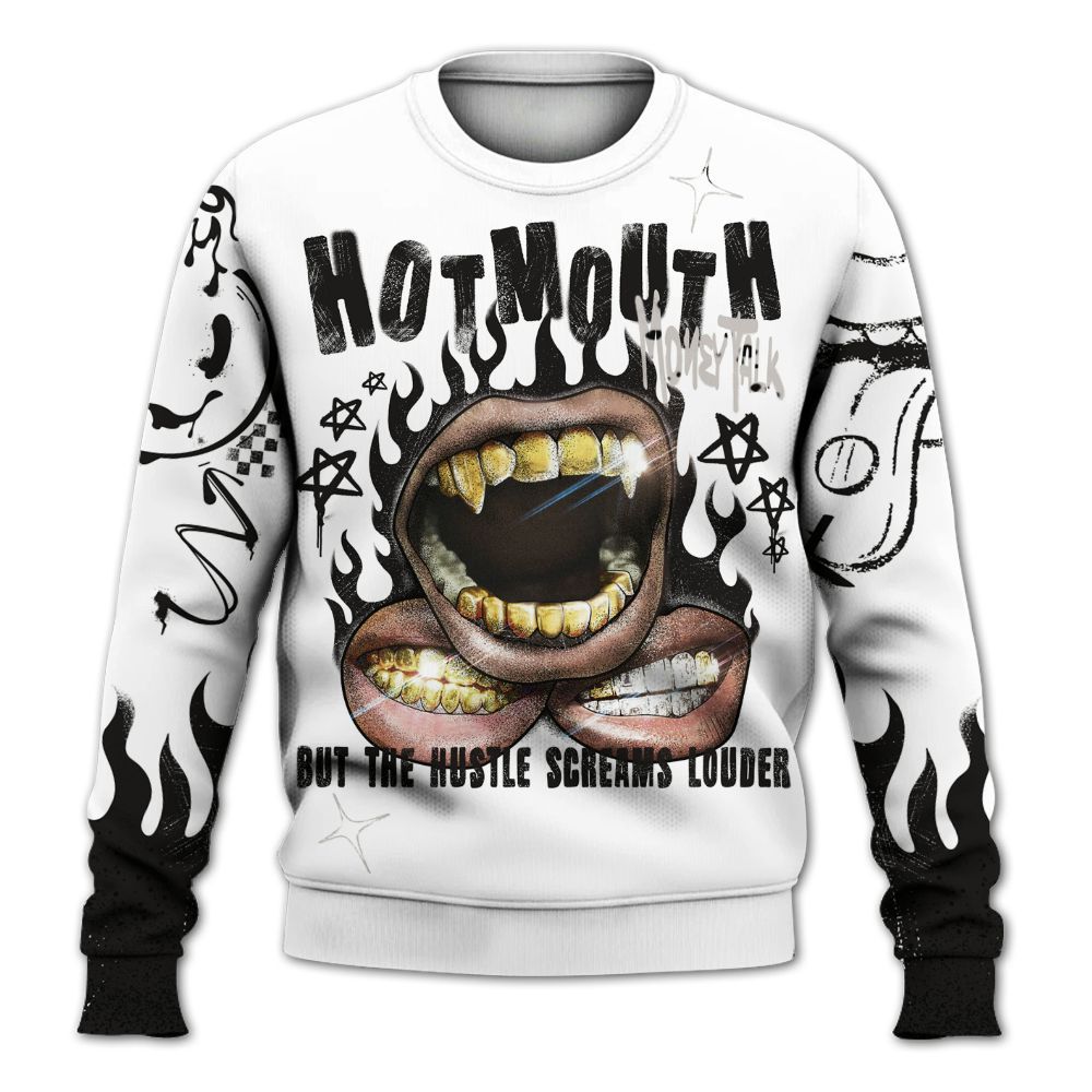 Sweatshirt To Match Retro Reverse Metallic 5s - Mouth Burning Street Style All Over Print
