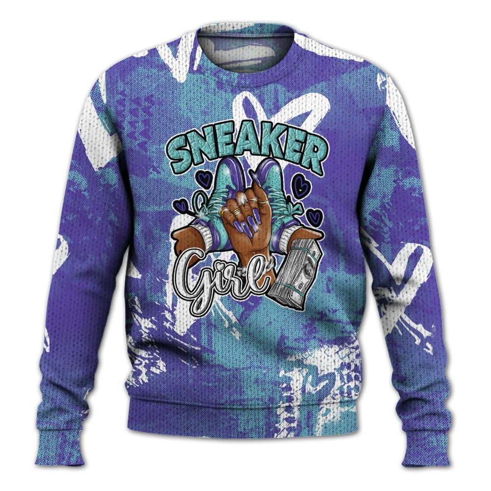 Knitted Sweater To Match Low Hornets 1s - Sneakerz Girlz Heart Grunge