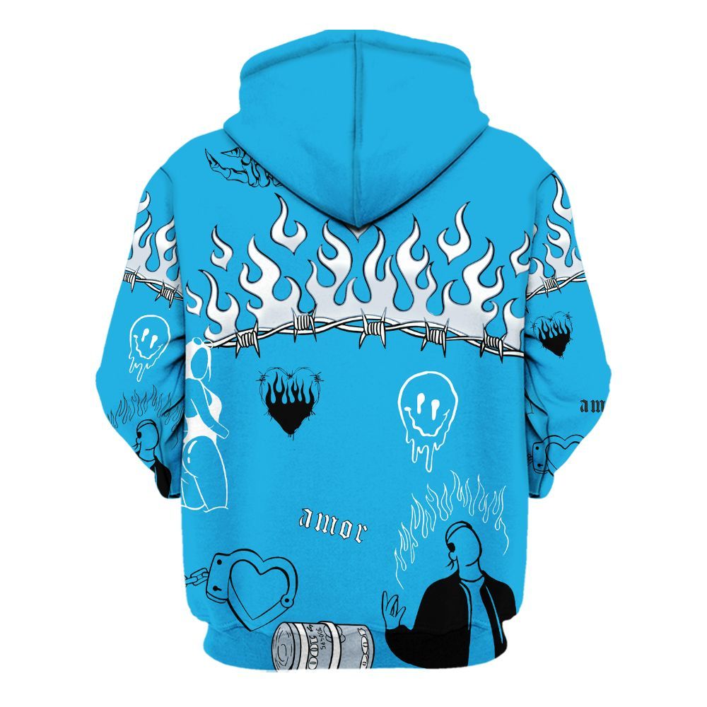 Hoodie To Match University Blue Low 2026 11s - Snake Trust No One All Over Print